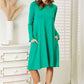 Long Sleeve Flare Dress With Pockets
