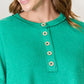 Ribbed Brushed Melange Hacci Henley Sweater