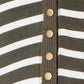 Striped Snap Button Cardigan