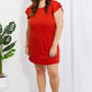 Layered Ruffle Cap Sleeve Round Neck Dress